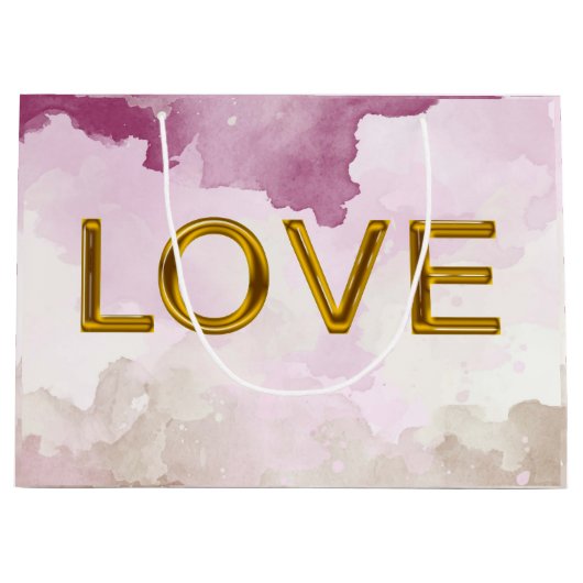 'LOVE'-Geschenktasche (Größe Large) Große Geschenktüte (Vorderseite)