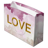 'LOVE'-Geschenktasche (Größe Large) Große Geschenktüte (Rückseite Schrägansicht)