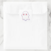 Love Ghost – Kawaii & Adorable! Quadratischer Aufkleber (Tasche)