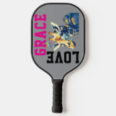 LOVE × GIRAFFE - Custom Pickleball Schläger (Rückseite)