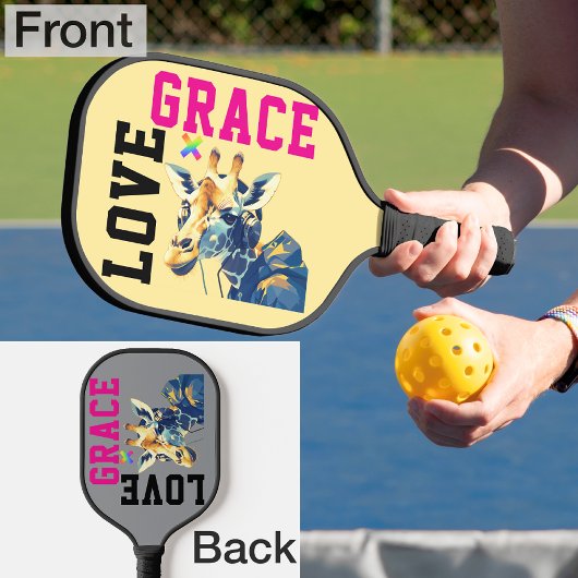 LOVE × GIRAFFE - Custom Pickleball Schläger
