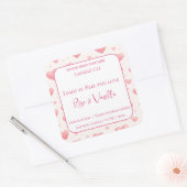 Love Glow Valentine – Romantic Love Candle Label Quadratischer Aufkleber (Umschlag)