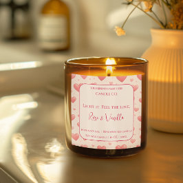 Love Glow Valentine – Romantic Love Candle Label Quadratischer Aufkleber