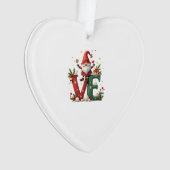 LOVE Gnom Weihnachten Ornament (Vorderseite)