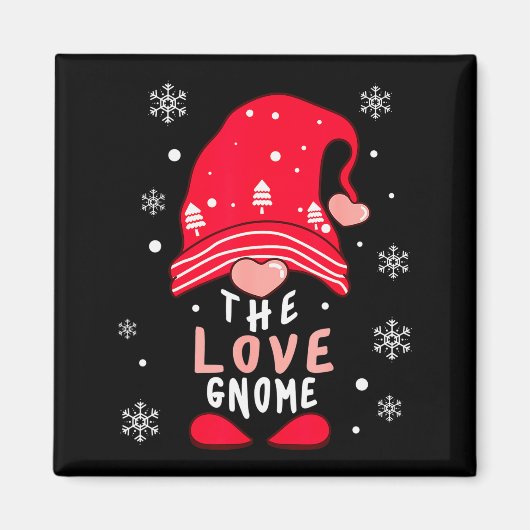Love Gnome Family Matching Valentines Day Funny Gi Magnet (Vorne)