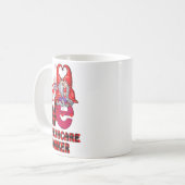 Love Gnome Healthcare Worker Valentines Day Heart  Kaffeetasse (Vorderseite Links)