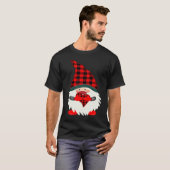 Love Gnome In A Red Buffalo Plaid Hat Christmas Va T-Shirt (Vorne ganz)