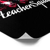 Love Gnome Teacher Squad Happy Valentine Gnome Tea Poster (Ecke)