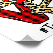 Love Gnome Teacher Squad Happy Valentine Gnome Tea Poster (Ecke)