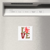 Love Gnome Teacher Squad Valentines Day Teacher St Magnet (In Situ (Geschirrspüler))