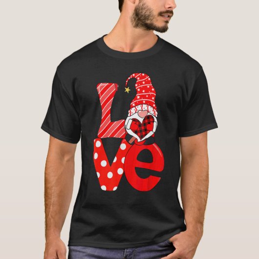 Love Gnome Valentines Day, Love Valentine Gnomes H T-Shirt (Vorderseite)