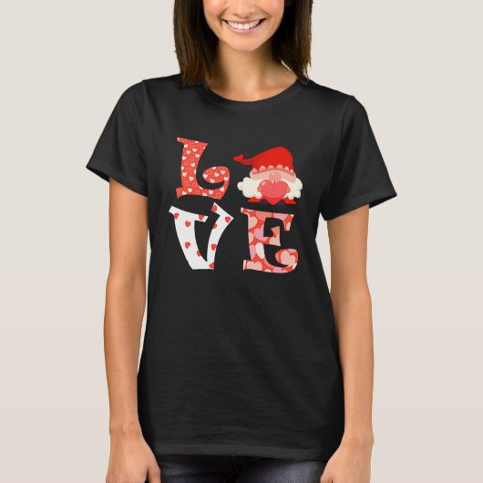 Love Gnome Valentine's Day Mother's Day Gnome 3 T-Shirt (Vorderseite)