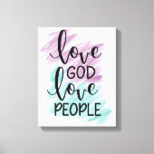 Love God, love people   Leinwanddruck (Vorderseite)