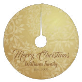 Love Gold Leaf Weindesign Fleece Weihnachtsbaumdecke (Vorderseite)