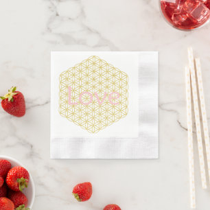 Love Gold Mandala Wedding Serviette