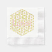 Love Gold Mandala Wedding Serviette (Vorderseite)