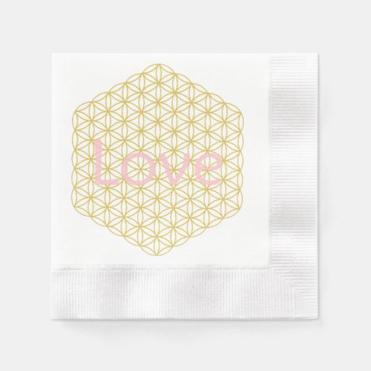 Love Gold Mandala Wedding Serviette (Vorderseite)