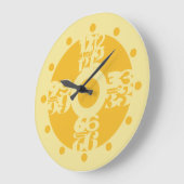 LOVE GOLD RUSH COLORS BY MASANSER PIXELAT GROßE WANDUHR (Winkel)