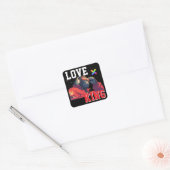 LOVE × GORILLA - Custom Quadratischer Aufkleber (Umschlag)