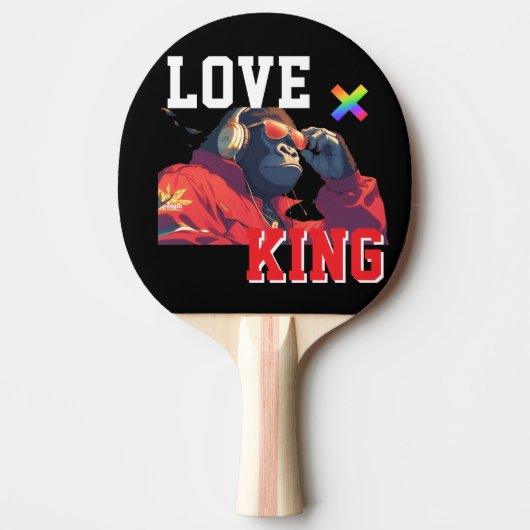 LOVE × GORILLA - Custom Tischtennis Schläger (Vorderseite)