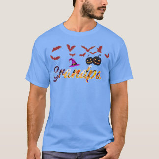 Love Grandpa Pumpkin Witch Halloween T-Shirt