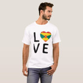 Love - Grenada Flag T-Shirt (Vorne ganz)