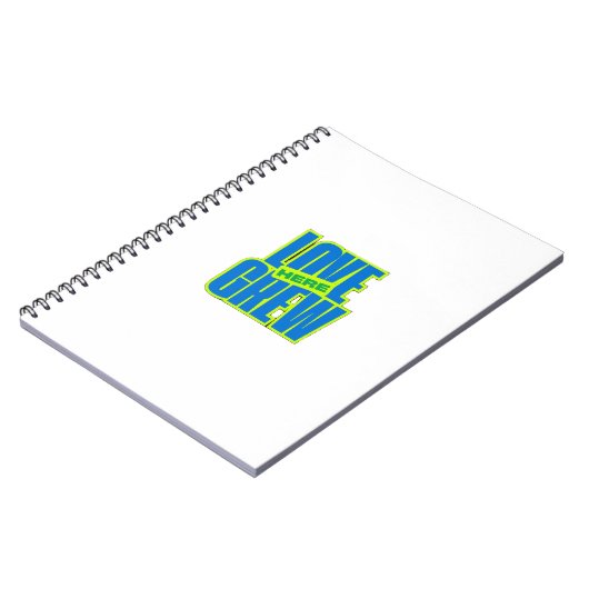 Love Grew Here – Romantic Notebook Notizblock (Linke Seite)