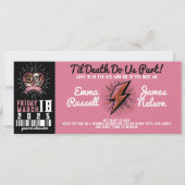 Love Groove Rock and Roll Wedding Invitation Einladung (Rückseite)