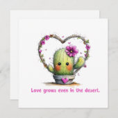 Love Grows Even in the Desert – Greeting Card Einladung (Vorne/Hinten)