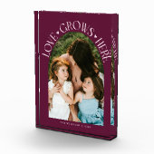 Love Grows Here Modern Arch Cranberry Fotoblock (Rechts)