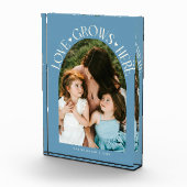 Love Grows Here Modern Arch Denim Blue Fotoblock (Rechts)