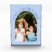 Love Grows Here Modern Arch Icy Blue Fotoblock (Vorderseite)