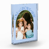 Love Grows Here Modern Arch Icy Blue Fotoblock (Links)