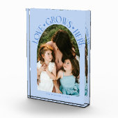 Love Grows Here Modern Arch Icy Blue Fotoblock (Rechts)