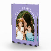 Love Grows Here Modern Arch Lilac Fotoblock (Rechts)