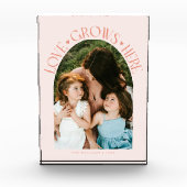 Love Grows Here Modern Arch Peach Fotoblock (Vorderseite)