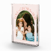 Love Grows Here Modern Arch Peach Fotoblock (Rechts)