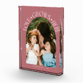 Love Grows Here Modern Arch Pink Fotoblock (Rechts)