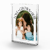 Love Grows Here Modern Arch White Fotoblock (Rechts)