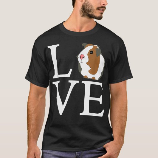 LOVE Guinea Pig Cute Gerbil T-Shirt (Vorderseite)