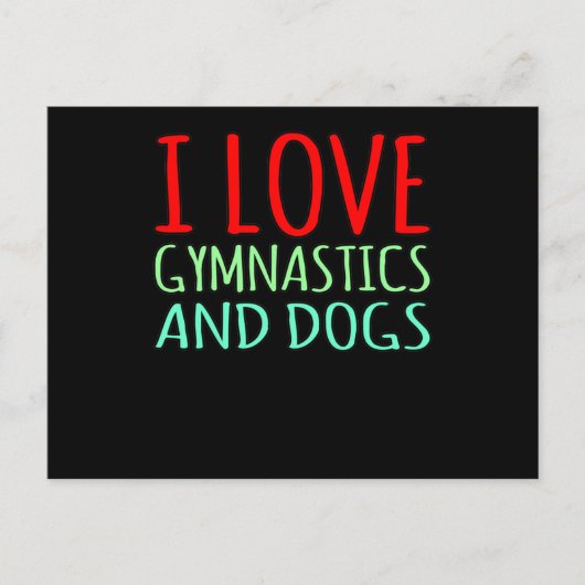 Love Gymnastics And Dogs Gymnast Gymnastic Lover G Postkarte (Vorderseite)