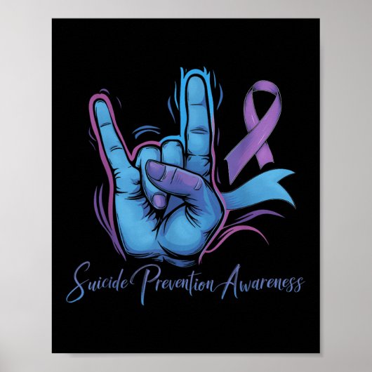 Love Hand Sign Suicide Prevention Awareness Week S Poster (Vorne)