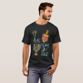 LOVE Hanukkah Decorations Dreidel Menorah Chanuka T-Shirt (Vorne ganz)