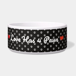 Love Has Four Paws – Heartwarming Pet Quote Design Napf