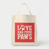 Love Has Four Paws Tragetasche (Vorne)