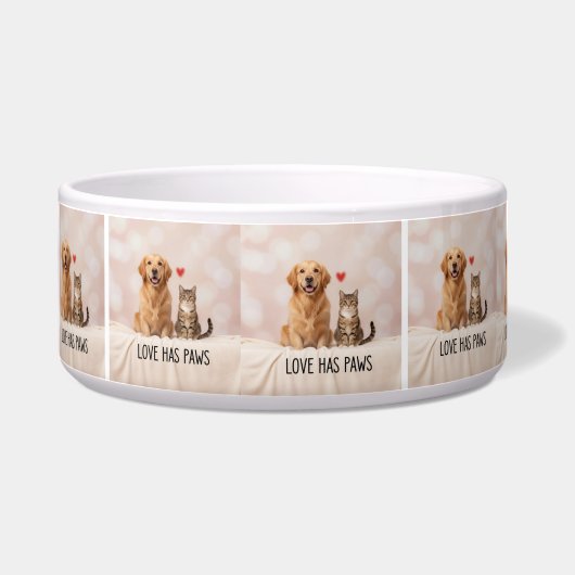 Love Has Paws | Custom Ceramic Pet Bowl with Dog a Napf (Links)