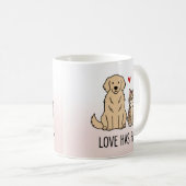 Love Has Paws | Cute Minimalist Dog and Cat Illust Kaffeetasse (VorderseiteRechts)