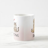 Love Has Paws | Cute Minimalist Dog and Cat Illust Kaffeetasse (Mittel)