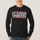 LOVE/HATE - KLASSISCHES grundlegendes langes T-Shirt (Vorderseite)