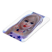 Love Head Vase Hippie Girl Groovy Stars Magnet (Linke Seite)